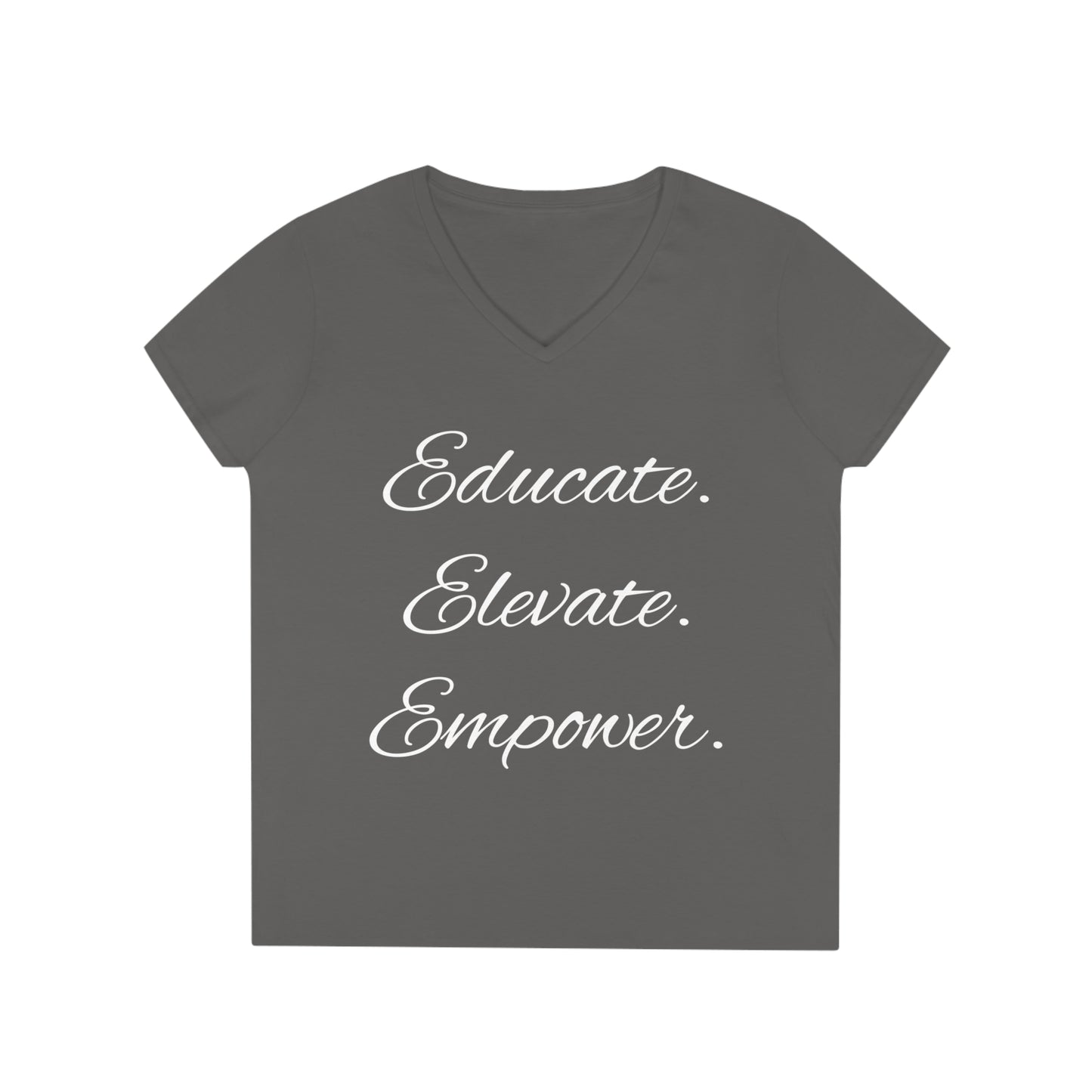 Educate-Elevate-Empower - Ladies' V-Neck T-Shirt