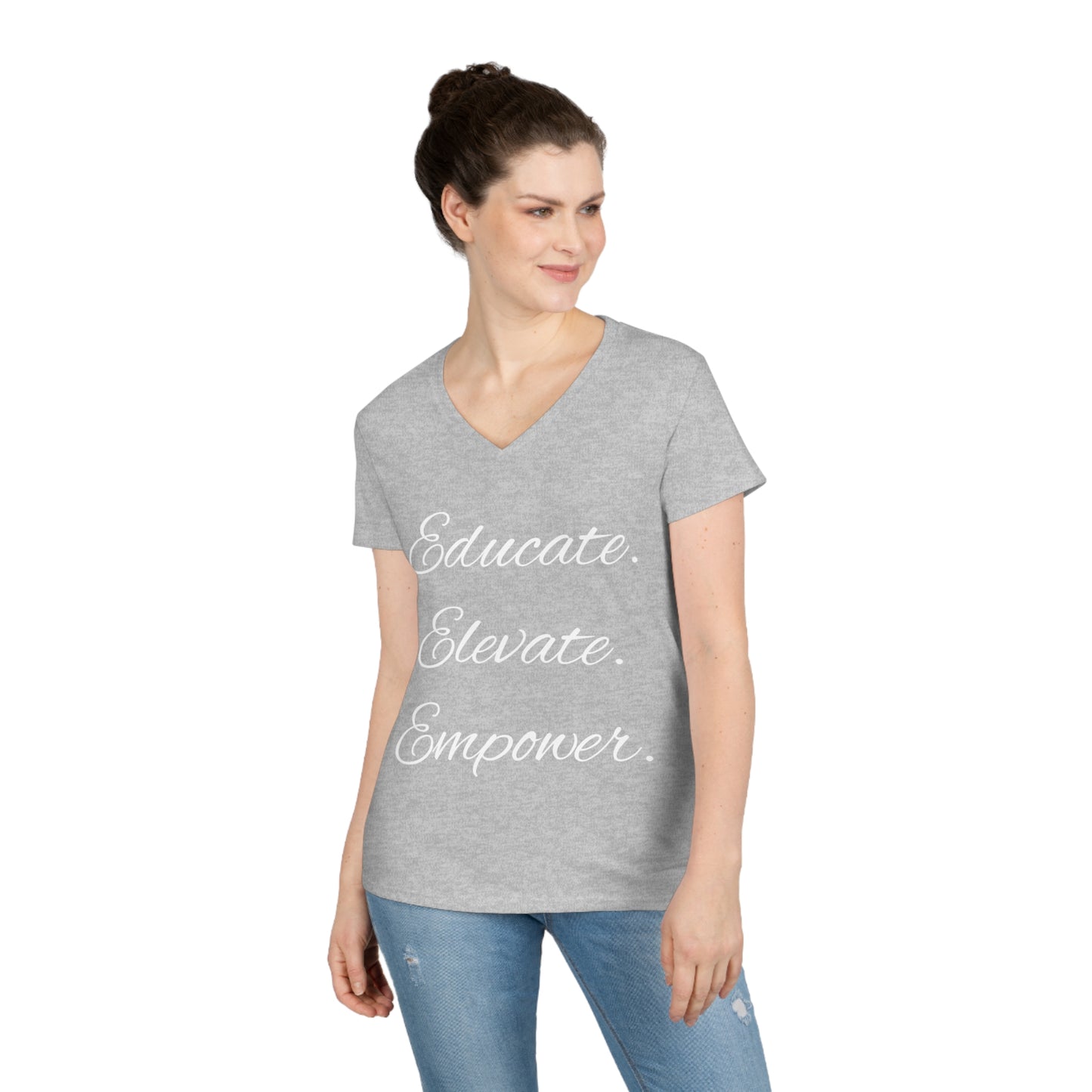 Educate-Elevate-Empower - Ladies' V-Neck T-Shirt